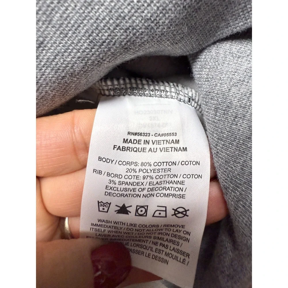 Jordan Mens Essential Holiday‎ Plaid Fleece Sweatshirt XXL Gray Crewneck